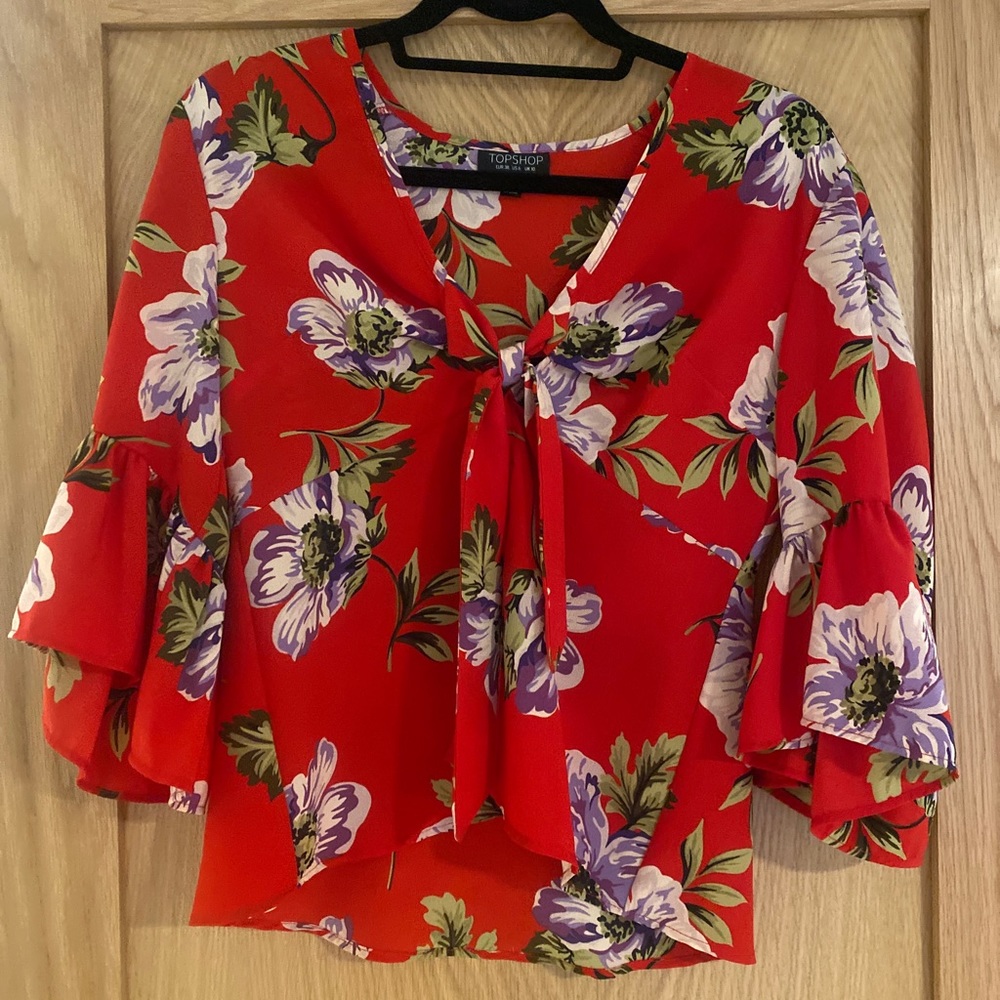 Topshop flower crop top